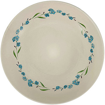 

Clay Keramický hluboký talíř Cream Pomněnka o 22 cm, smetanový / modrý