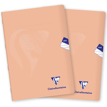 CLAIREFONTAINE Mimesys pastel PP, A4 "444" linkovaný, 40 listů, korálový - sada 2 ks