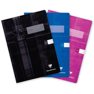 CLAIREFONTAINE Metric A4 "444" linkovaný, 40 listů - sada 3 ks (černý, modrý, růžový)