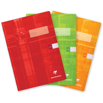 CLAIREFONTAINE Metric A4 "445" čtverečkovaný, 40 listů - sada 3 ks (červený, zelený, oranžový)