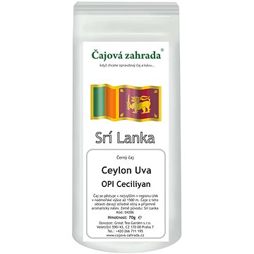 

Čajová zahrada Ceylon Uva OPI Ceciliyan - černý čaj, 70g