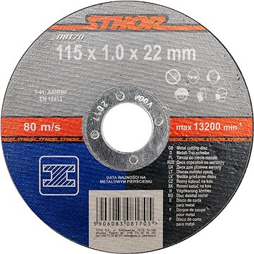

STHOR Kotouč na kov 115 x 22 x 1,0 mm TO-08170