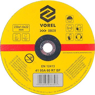 

VOREL Kotouč na kov 230 x 22 x 1,6 mm TO-08639