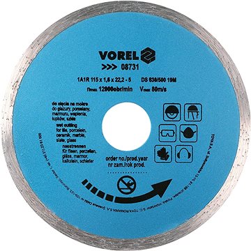 

VOREL Kotouč diamantový 125 x 22,2 x 1,6 mm TO-08732