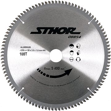 

STHOR Kotouč na hliník 250 x 30 mm 100z TO-08854