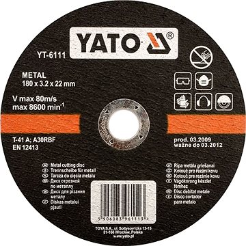 

YATO Kotouč na kov 115 x 22 x 1,2 mm YT-5920