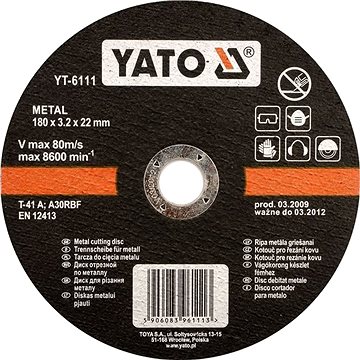 Yato Kotouč na kov 115 x 22 x 2,5 mm - Řezný kotouč