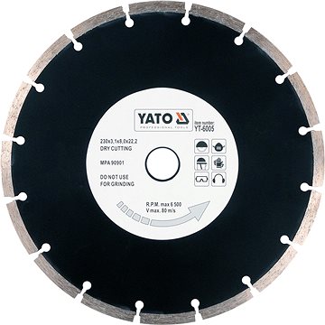 

YATO Kotouč diamantový 230 x 22,2 x 2,7 mm YT-6005