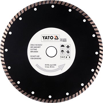 

YATO Kotouč diamantový 230 x 22,2 x 3,1 mm turbo YT-6025