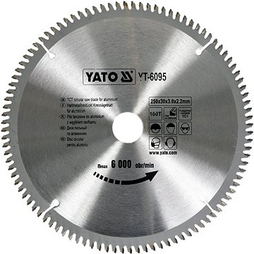 

Yato Kotouč na hliník 250 x 30 mm 100z