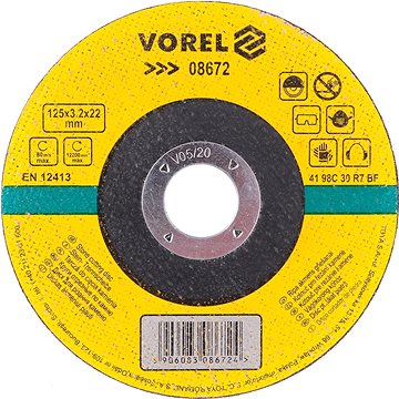 

VOREL Kotouč řezný na kámen 125 x 22 x 3,2 mm TO-08672