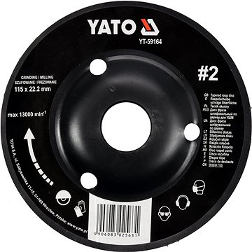 

YATO Rotační rašple úhlová 115 mm typ 2 YT-59164