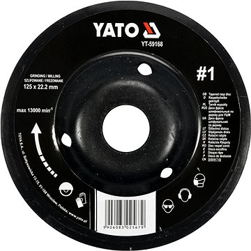 

YATO Rotační rašple úhlová jemná 125 mm typ 1 YT-59168