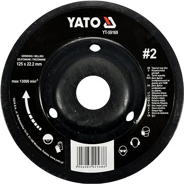 

YATO Rotační rašple úhlová jemná 125 mm typ 2 YT-59169