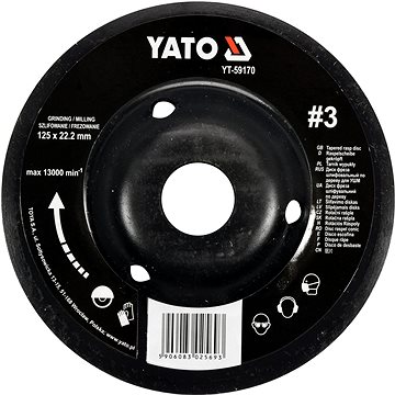 

YATO Rotační rašple úhlová jemná 125 mm typ 3 YT-59170