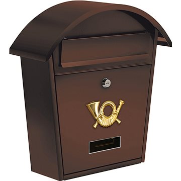 

VOREL Poštovní schránka se stříškou oblou 380x320x105mm hnědá
