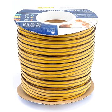 

VOREL Těsnění do oken a dveří samolepící 9x5,5mm TYP P hnědé 100M TO-76766