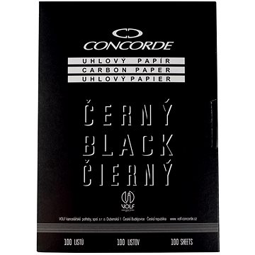 

CONCORDE uhlový, A4, 100 listů, černý
