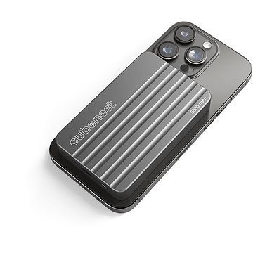 

CubeNest S1B1 bezdrátová magnetická powerbanka 5000mAh s podporou uchycení MagSafe - šedá