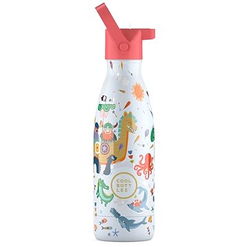 

Cool Bottles dětská nerezová termolahev Kids Brave Vikings třívrstvá 350 ml 3D
