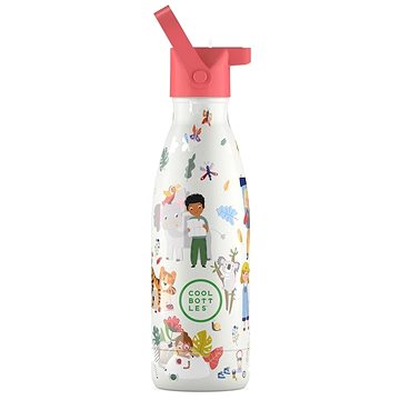 

Cool Bottles dětská nerezová termolahev Kids Curious Explorers třívrstvá 350 ml 3D