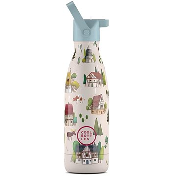

Cool Bottles dětská nerezová termolahev Kids Tudor Village třívrstvá 350 ml 3D