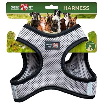 

COBBYS PET Síťový vestový postroj šedý M 41 - 48 cm