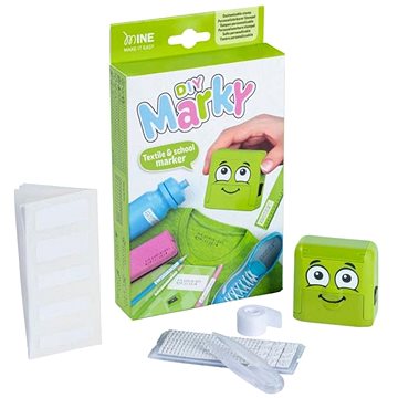 COLOP Marky DIY, samobarvící textilní, zelené (černý otisk)