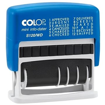 COLOP S 120/WD Mini-Info Dater, datumové + text (česká verze)