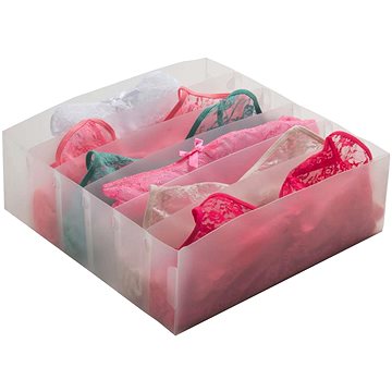 

Compactor transparentní organizer do zásuvky na spodní prádlo Optimo, 6 přihrádek