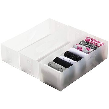 

Compactor set 3 ks malých transparentních organizérů Optimo, 30 x 10,5 x 8 cm