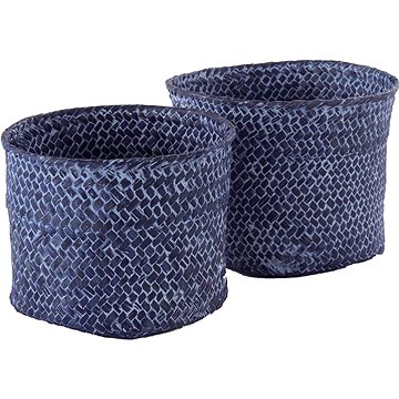

Compactor set 2 ks pletených košíků MIKA, modrý Jeans