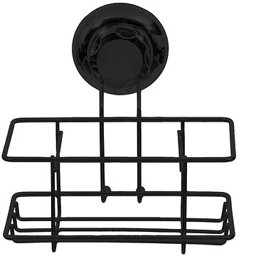 

COMPACTOR Bestlock Black Malá polička na zeď, s přísavkou, bez vrtání, nosnost až 6 kg