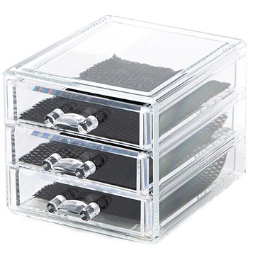

Compactor Organizér na šperky, 3 zásuvky, čirý plast