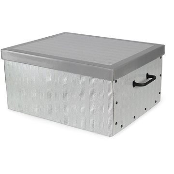 

Compactor Boston Skládací úložná krabice karton box 50 × 40 × 25 cm šedá