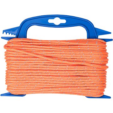 

CONNEX PP pletené lano 16pramenné, 4 mm × 20 m, reflexní oranžová, navíječ