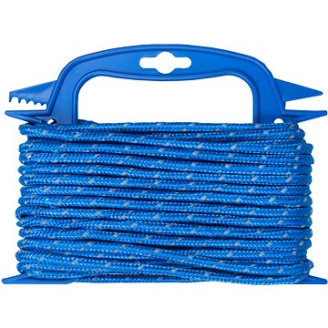

CONNEX PP pletené lano 16pramenné, 4 mm × 20 m, reflexní modrá, navíječ
