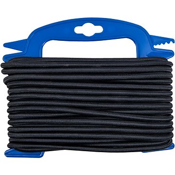 

CONNEX PP gumové lano, 6 mm × 15 m, černá, navíječ