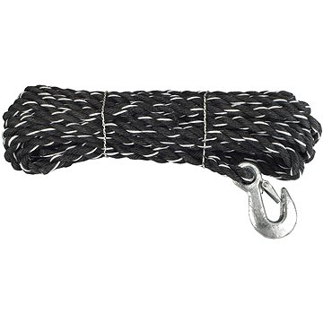 

CONNEX PP stáčené víceúčelové lano 3pramenné, 14 mm × 10 m, bílá/černá, hák