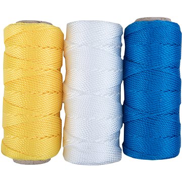 

Werkzeyt PP stáčená šňůra 3pramenná, 3 ks, 1 mm × 50 m, modrá, bílá, žlutá
