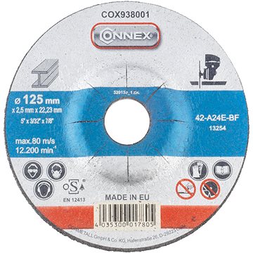 

CONNEX Řezný kotouč kov 125 mm, tloušťka 2,5 mm