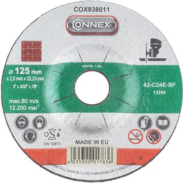 

CONNEX Řezný kotouč kámen 125 mm, tloušťka 2,5 mm