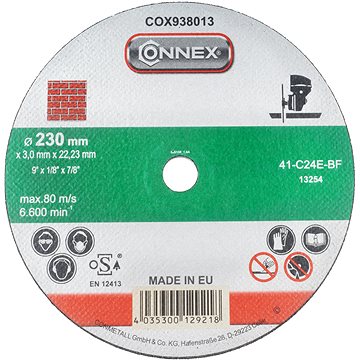 

CONNEX Řezný kotouč kámen 230 mm, tloušťka 3 mm