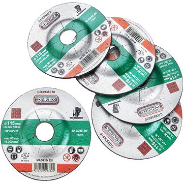 

CONNEX Sada řezných kotoučů kámen 115 mm, 5 ks, tloušťka 2,5 mm