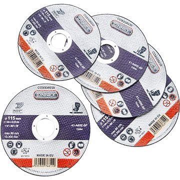 

CONNEX Řezný kotouč nerez 115 mm, 5 ks, tloušťka 1 mm