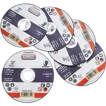 

CONNEX Řezný kotouč nerez 125 mm, 5 ks, tloušťka 1 mm