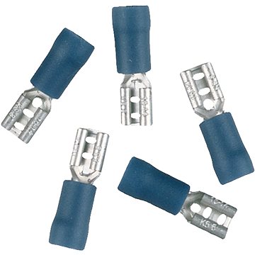 

CONNEX Plochý konektor izolovaný 6,3 mm, 5 ks, modrý