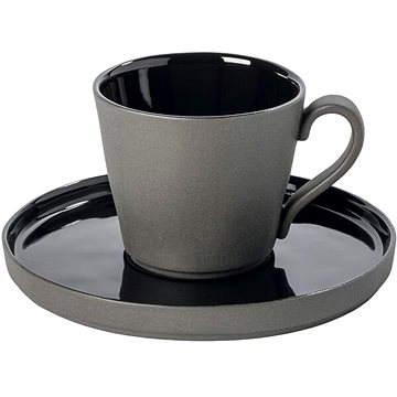 

Costa Nova Šálek s podšálkem Laguna 210 ml, černý, vyvýšený okraj, 6 ks