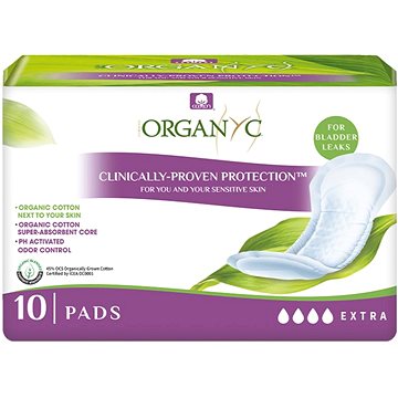 

ORGANYC inkontinenční vložky z bio bavlny Extra - 10 ks