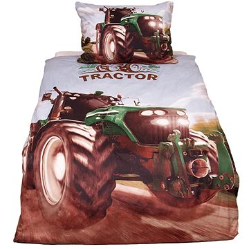 

TopProstěradla 3D bavlněné povlečení 140×200+70×90 Traktor